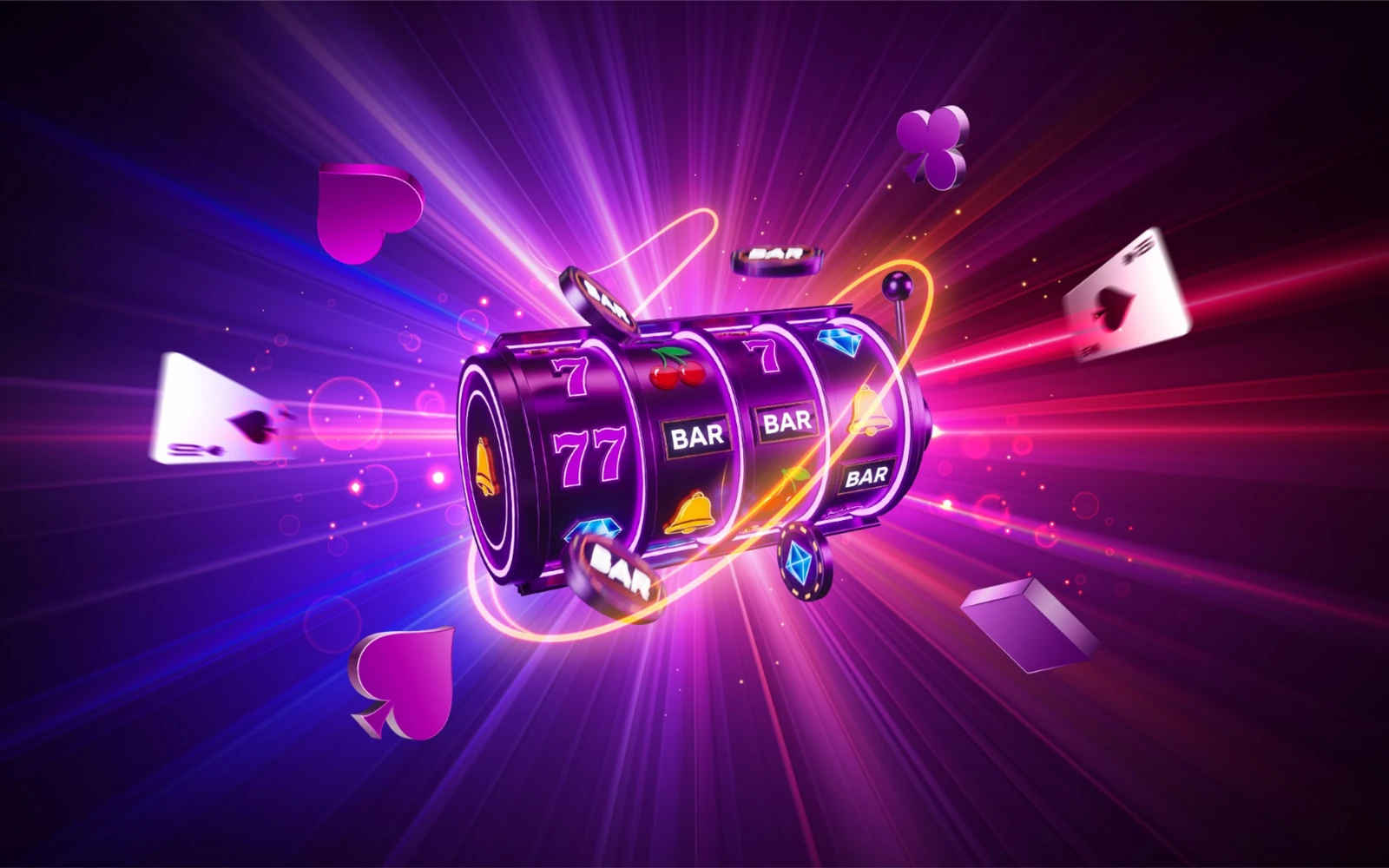 Antarmuka slot mobile dengan simbol bonus dan reel